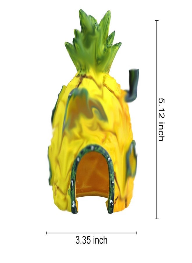 Tarini Fish Tank Decorations, Aquarium Decorative Items, Fish Bowl Decoration Items, Fish House, Aquarium Decoration Pineapple House - Shatterproof Hideaway Cave, Fish Tank Ornament Set - Image 2